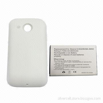 Battery Cover for HTC Desire C, 2,800mAh PCB Protection Against Overcharging